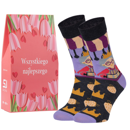 Prezent na Dzień Babci skarpetki Zestaw prezentowy