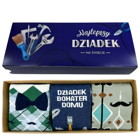 Zestaw Dzień Dziadka 5J Socks prezentowy Produkt Polski