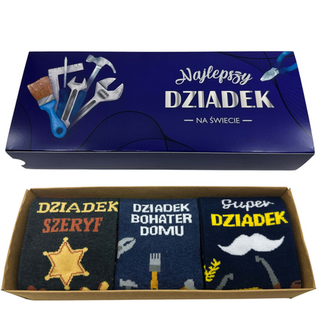 Prezent dla DZIADKA skarpetki 3x 5JSocks Produkt Polski