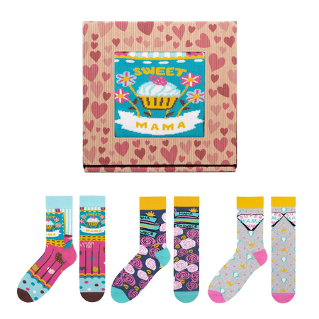 Zestaw 3x skarpetki damskie 5JSOCKS na Dzień Mamy Gratis Długopis