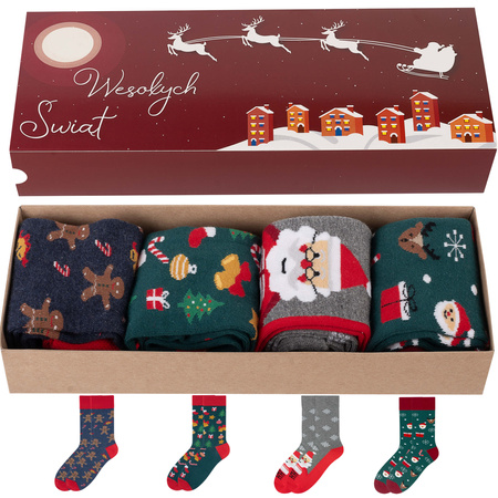 Skarpety zestaw 4x świąteczne Męskie 5J SOCKS POLSKI produkt