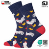 Skarpetki 5J Socks na prezent Wielkanoc kolorowe kury bawełniane