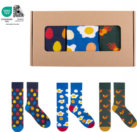 Skarpety Prezent na Wielkanoc Śmieszne Kolorowe