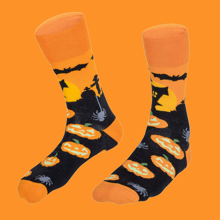 Śmieszne Kolorowe skarpetki Halloween Męskie