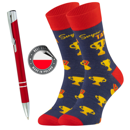 Skarpetki Kolorowe na DZIEŃ TATY BAWEŁNIANE