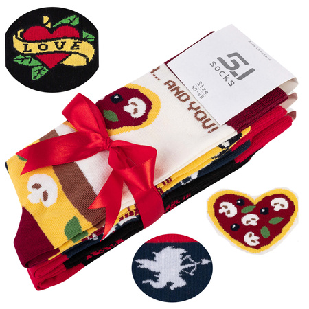 Zestaw 3x skapetki 5JSOCKS na WALENTYNKI prezent dla Niego Polskie