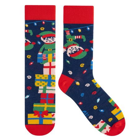 Zestaw 4x skarpety kolorowe świąteczne na prezent Polski Produkt