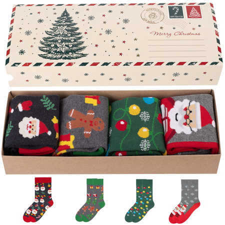 Skarpety Zestaw 4x na prezent 5J SOCKS dla faceta męskie POLSKIE