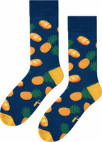 Wesołe skarpetki kolorowe bawełniane męskie damskie 5JSocks ananasy Oeko-Tex