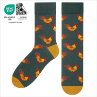 Skarpetki 5J Socks na prezent Wielkanoc kolorowe koguty