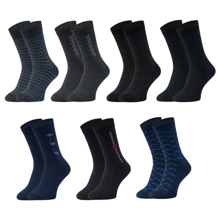 Skarpety męskie bawełniane klasyczny wzór 7-pak