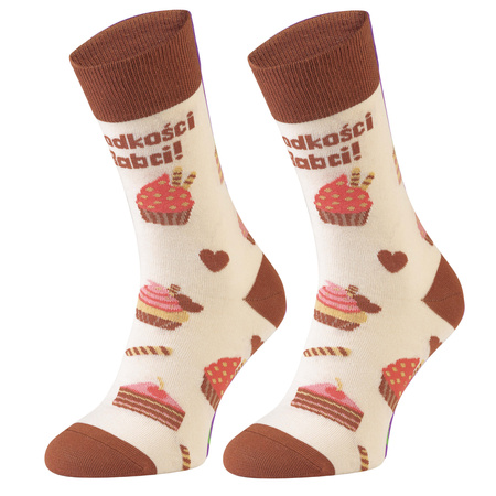 Skarpetki Słodkości Babci skarpetki 5JSocks śmieszny prezent dla Babci