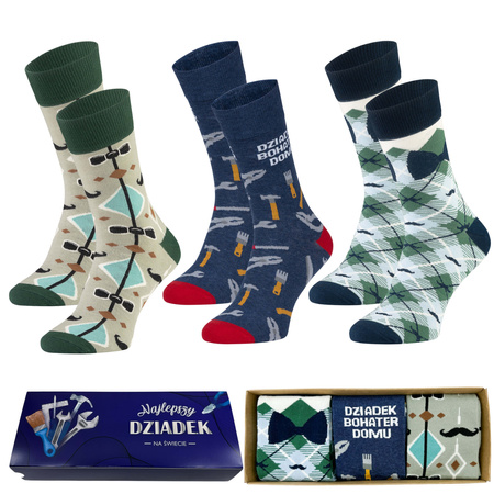 Preznet Zestaw dla Dziadka skarpetki 5J Socks Porodukt Polski