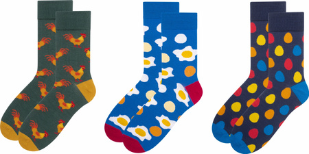 Skarpety Prezent na Wielkanoc Śmieszne Kolorowe bawełniane