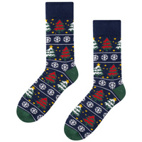 Skarpetki zimowe ciepłe choinki