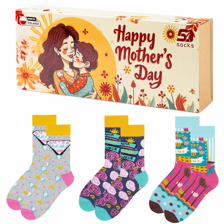 Skarpetki na Dzień Mamy Prezent dla Mamy z sercem