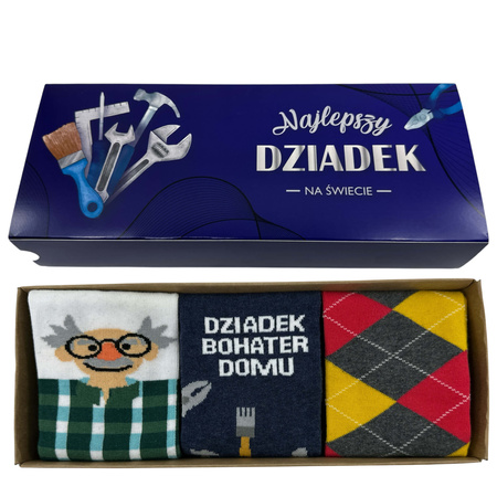 Skarpetki Dzień Dziadka Prezent 5JSocks Upominek