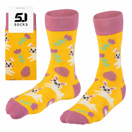 Skarpetki damskie Wielkanoc 5JSocks jajk króliczki