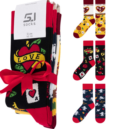 Prezent na walentynki zestaw skarpetki