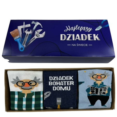 Dzień Dziadka zestaw prezentowy skarpetki Produkt Polski