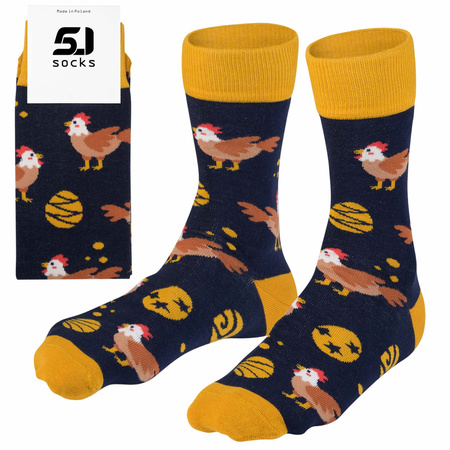 Skarpetki męskie 5JSOCKS wielkanoc kury jajka