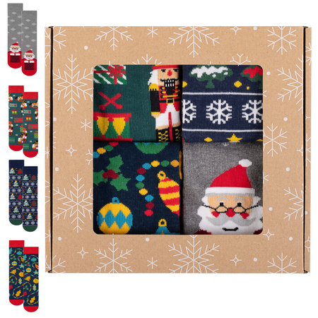 Skarpetki śmieszne kolorowe skarpety świąteczne prezentowe zestaw