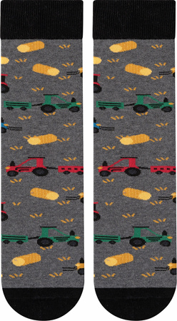 Wesołe skarpetki bawełniane męskie Traktory 5JSocks Oeko-Tex