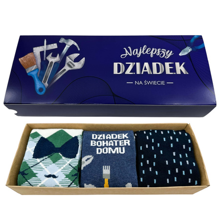 Zestaw Prezentowy Upominek Dzień Dzadka skarpetki 3x 5JSocks