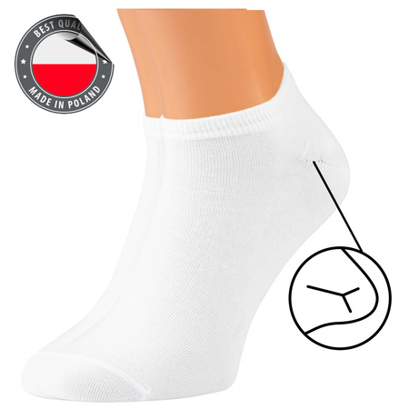 Skarpetki stopki 5J Socks bawełniane BIAŁE mix 5 par