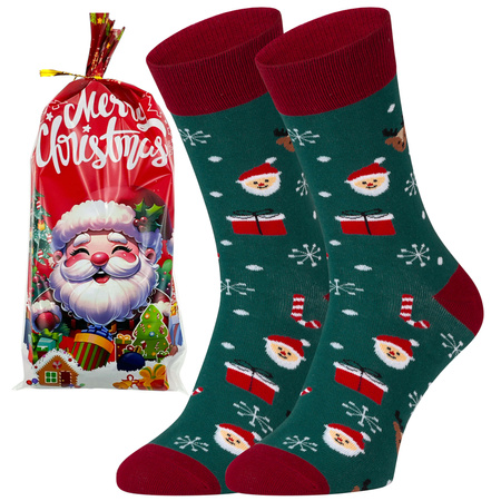 Skarpetki świąteczne na preznt Mikołaj Renifery męskie Polskie
