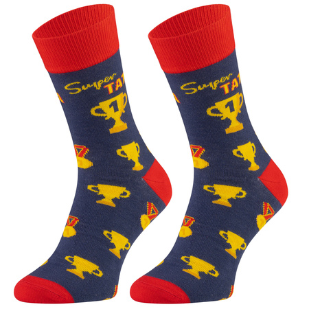 Prezent dla Taty 5J Socks zestaw 3 pary skarpetki GRATIS Długopis