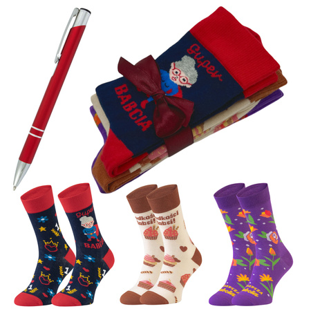 Prezent na dzień BABCI skarpetki 5JSOCKS POLSKIE