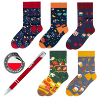 Zestaw 5 par skarpetki 5J Socks kolorowe śmieszne bawełniane