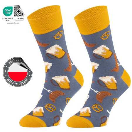 Zestaw 5 par skarpetki 5J Socks kolorowe śmieszne bawełniane