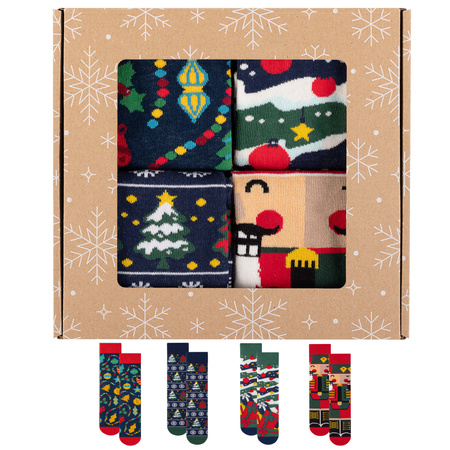Zestaw 4x skarpetki prezent na święta pod choinkę