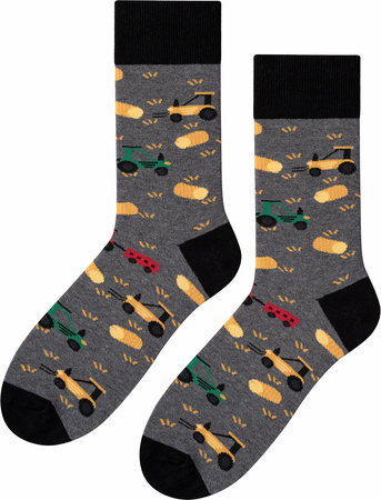 Wesołe skarpetki bawełniane męskie Traktory 5JSocks Oeko-Tex