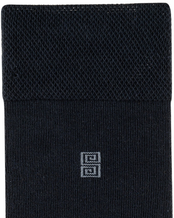 Skarpetki casual czarne ze wzorem