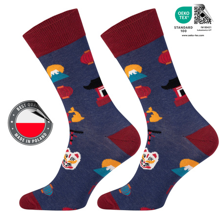 Zestaw 5 par skarpetki 5J Socks kolorowe śmieszne bawełniane