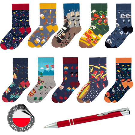 Skarpetki 5J Socks męskie, kolorowe, bawełniane wielokolorowy