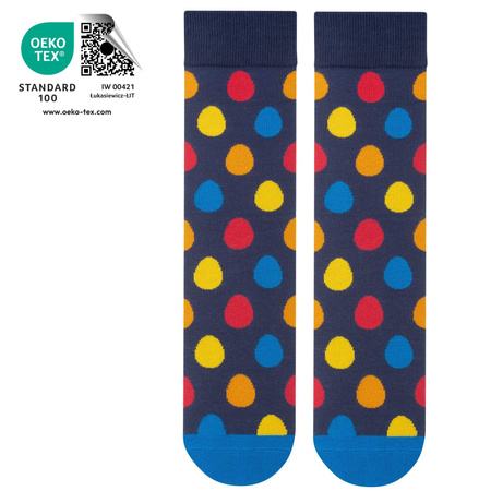 Skarpetki 5J Socks na prezent Wielkanoc kolorowe jajka bawełniane