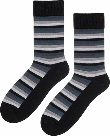 Skarpetki casual w paski szare