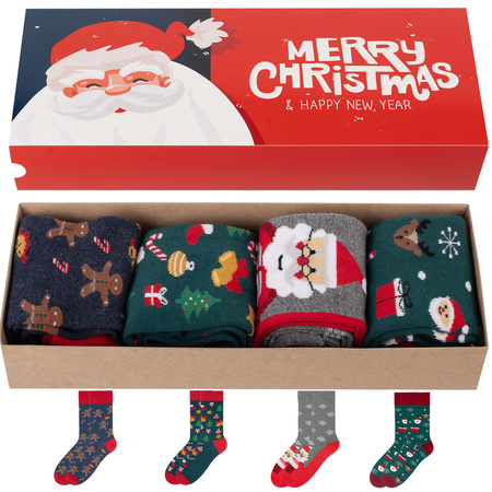 Skarpetki na święta 4x zestaw na preznet Produkt POLSKI