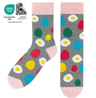 Skarpetki 5J Socks na prezent Wielkanoc kolorowe jajeczka bawełniane