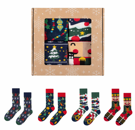 Świąteczne skarpety kolorowe na święta