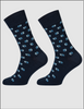 Skarpetki casual granatowe ze wzorem