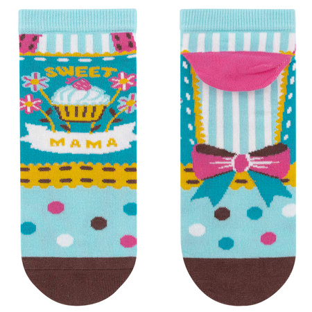 Stopki kolorowe 5JSocks na Dzień Mamy babeczki