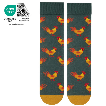 Skarpetki 5J Socks na prezent Wielkanoc kolorowe koguty