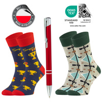 Zestaw 2x Skarpetky Prezent na Dzień TATY OJCA urodziny skarpety skarpetki Gratis Długopis