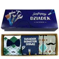 Zestaw Dzień Dziadka 5J Socks prezentowy Produkt Polski