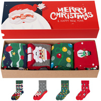 Zestaw 4x na prezent skarpetki świąteczne 5J SOCKS Święta Polskie